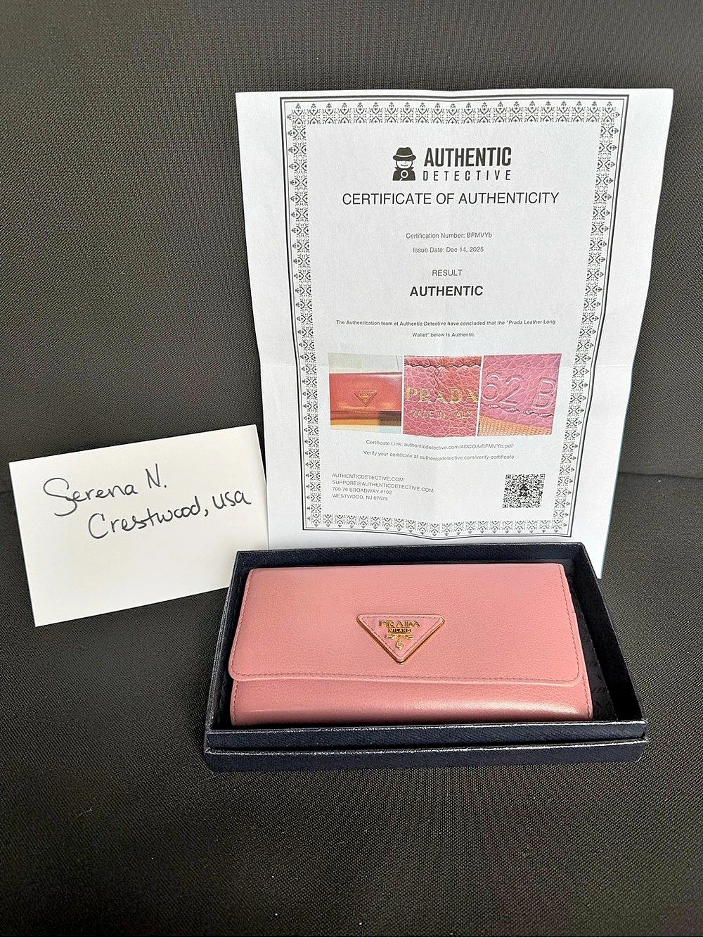 Prada Vitello Move continental wallet Leather Wallet in Pink
